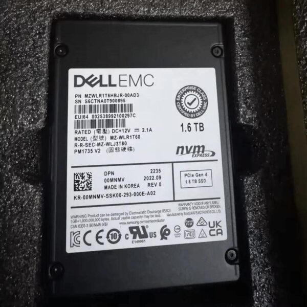 Dell EMC 1.6TB NVMe SSD for Dell Server 00MNMV (PM1735V2)